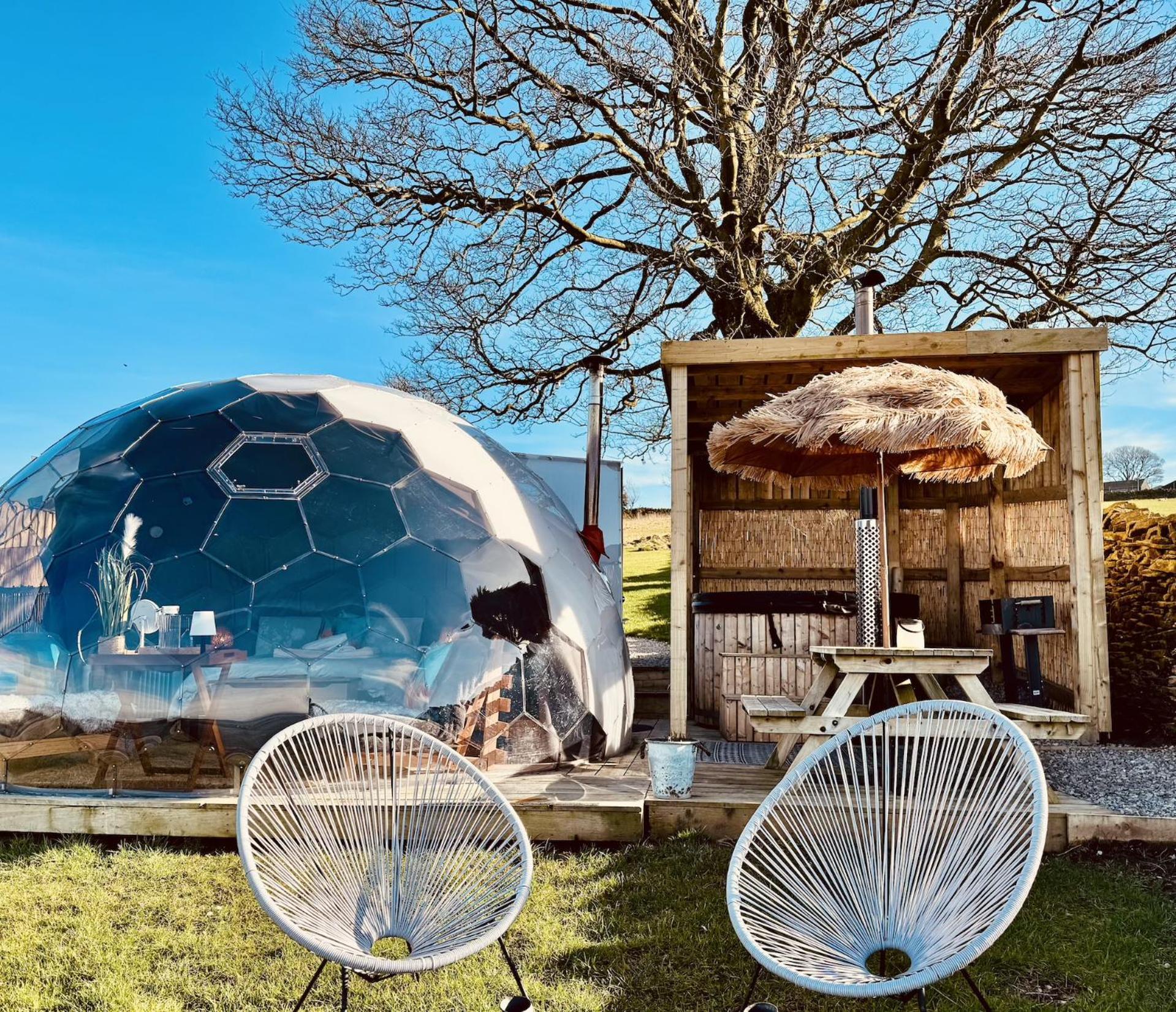 Deerstone Glamping-Pinhaw Beacon Dome Hot Tub Earby Exterior foto